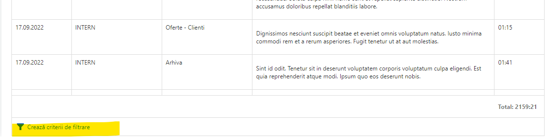 buton/link pentru crearea de filtre complexe